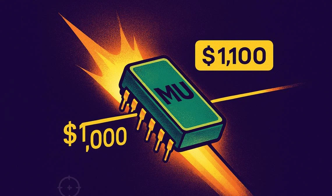 Micron supera i 1.000 dollari e Raymond James alza il target price Micron a 1.100 dollari: rally da record