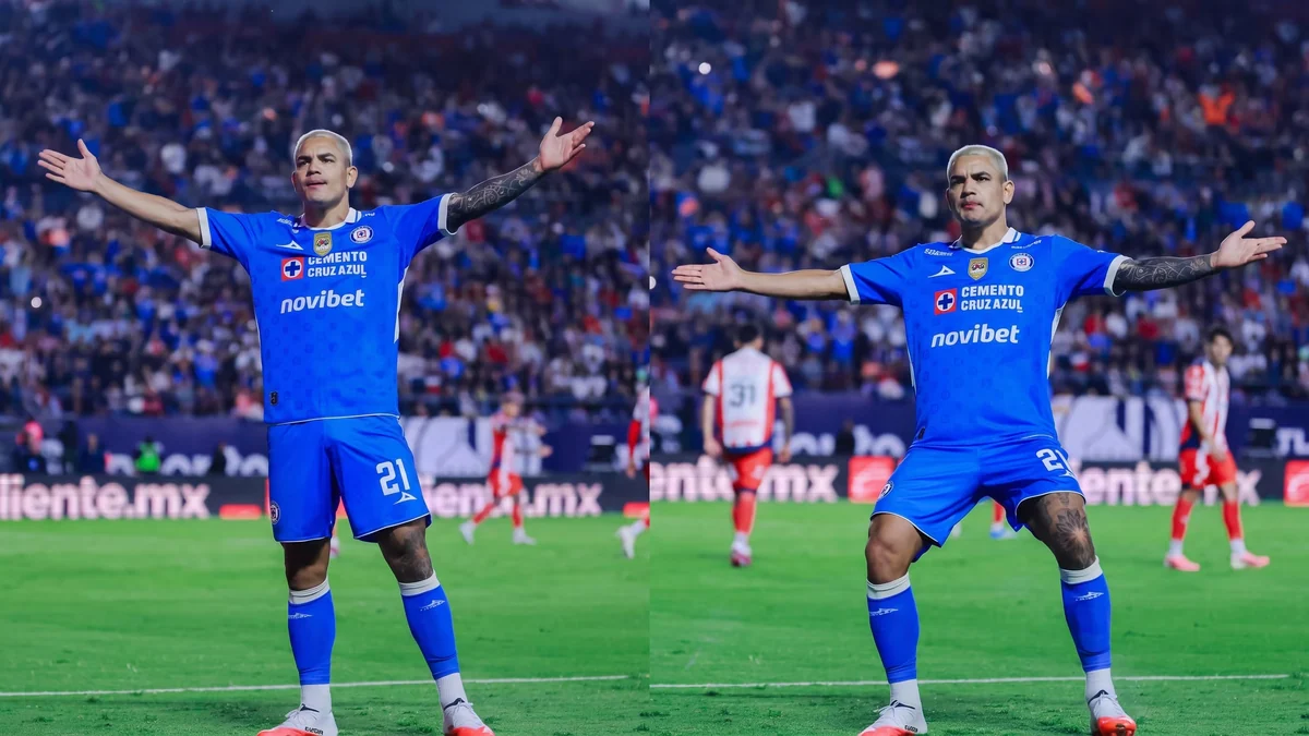Gabriel Fernández imita festejo de Jude Bellingham en la remontada de Cruz Azul sobre San Luis