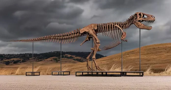 El fósil más caro de la historia: el esqueleto del tiranosaurio rex “Gus” se subastó por 50 millones de dólares