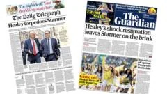 The Papers: 'Healey torpedoes Starmer' and 'Game on!'