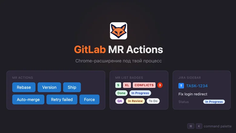 Chrome-расширение для GitLab: от rebase до cherry-pick