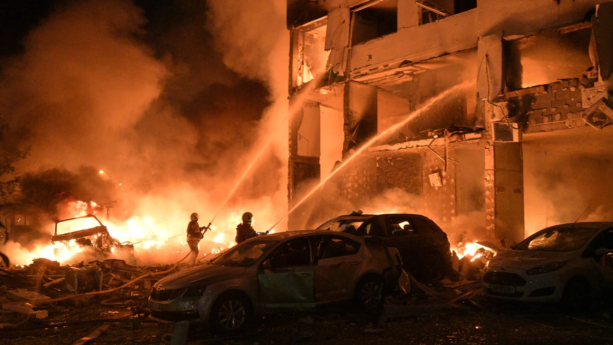 Russian missile and drone attack on Ukraine's capital kills at least 10