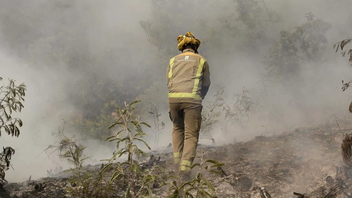 Activo un incendio en Boborás (Ourense), que calcina 20 hectáreas en una zona de orografía "compleja"