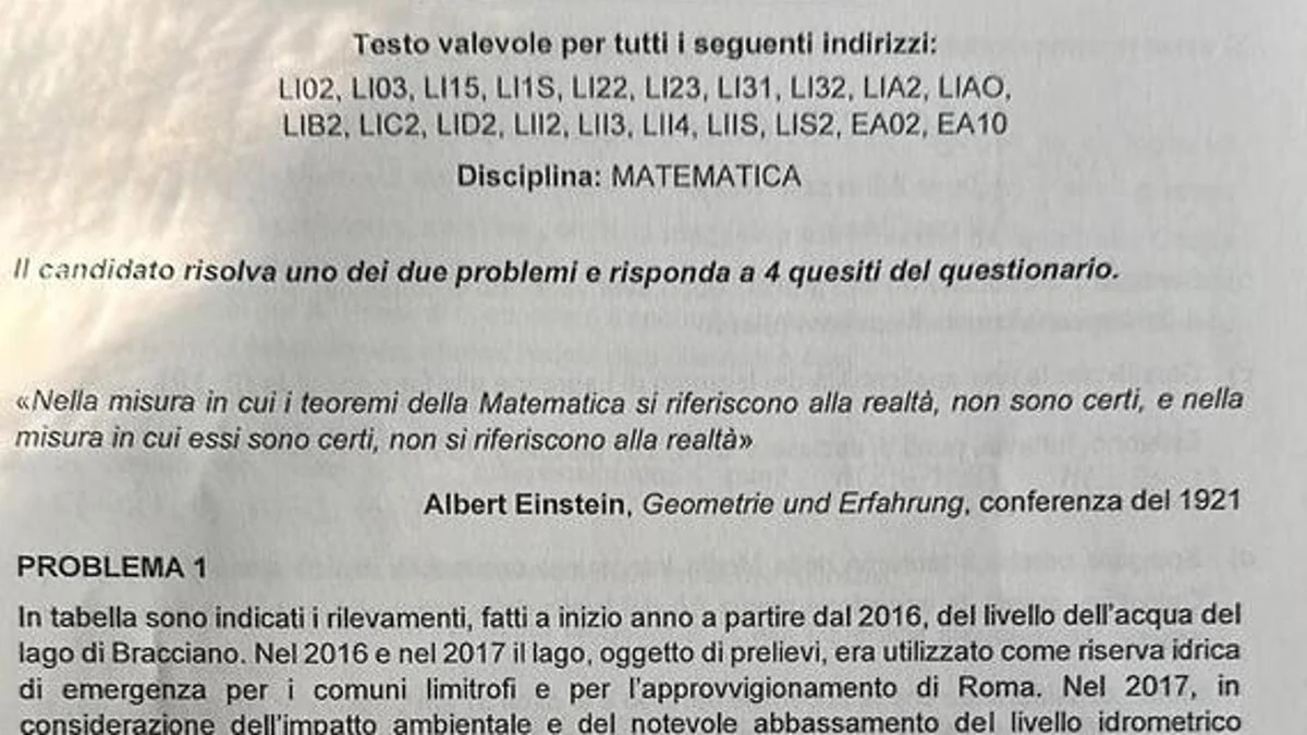 Matematica alla Maturità, dallo scopone al terremoto del Friuli tra i quesiti per lo scientifico