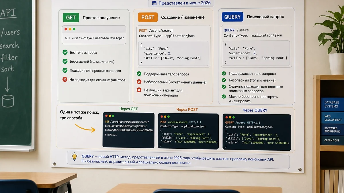 HTTP получил метод QUERY: зачем понадобился безопасный запрос с телом