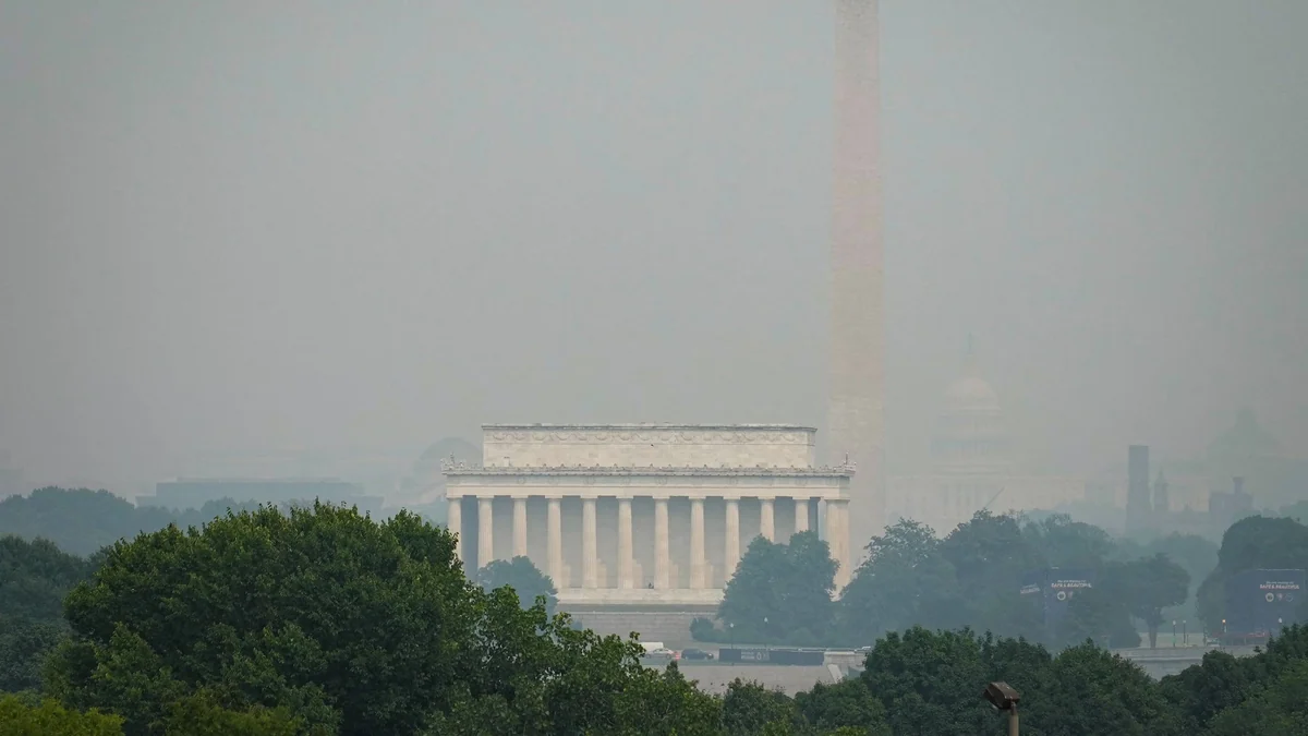 El humo de los incendios de Canadá y Minnesota envuelve Washington D.C. y pone en alerta a millones en EE. UU.