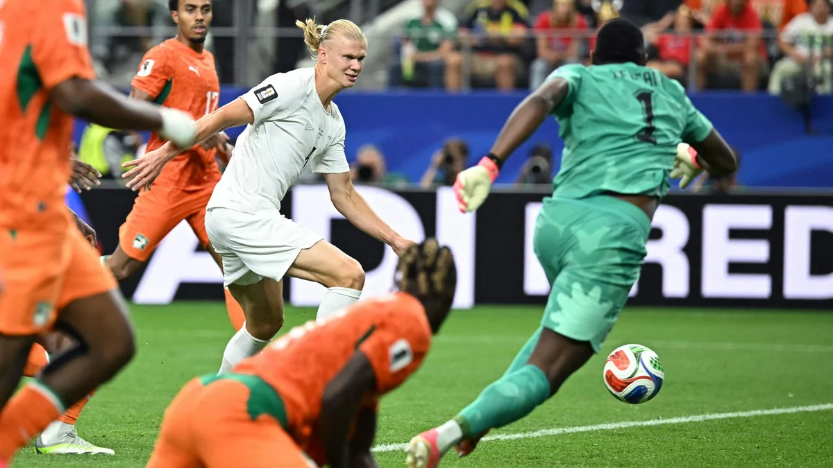 Haaland rescata a Noruega y se cita con Brasil en octavos