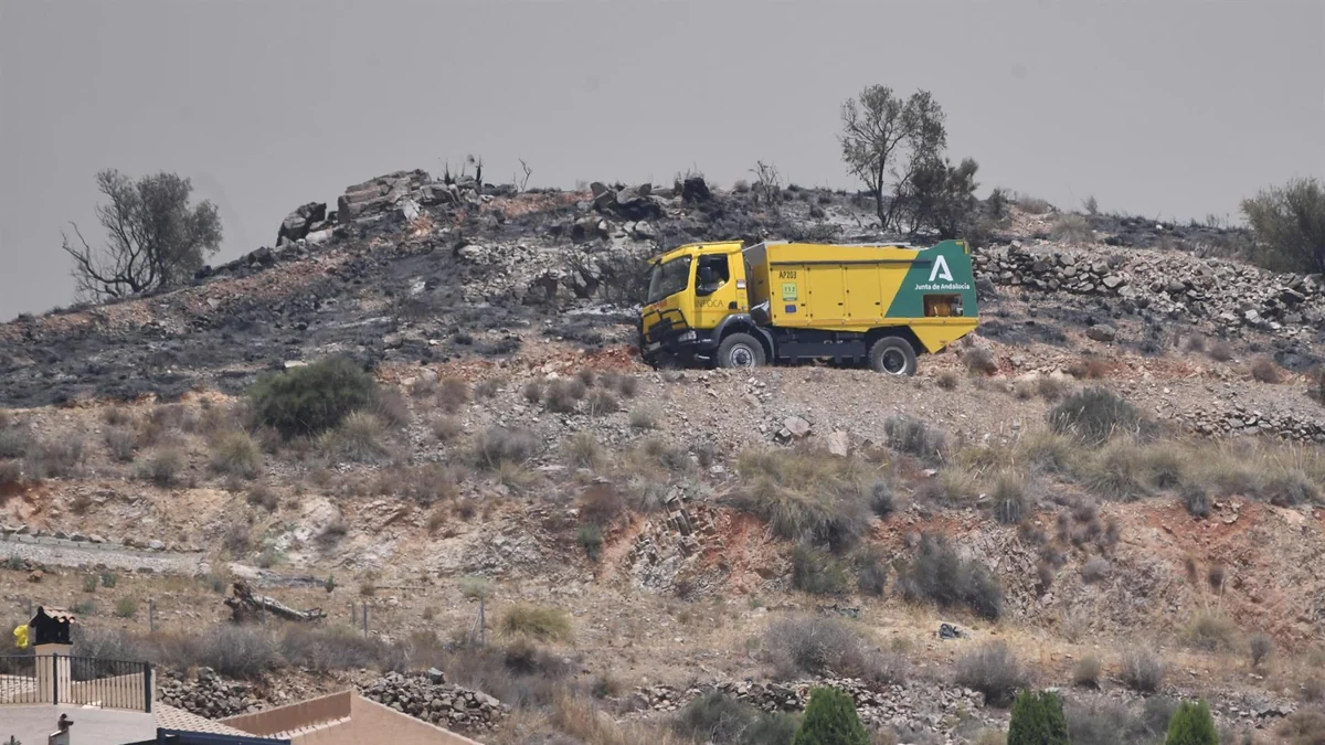 El Infoca pasará a "trabajar en ataque" el incendio de Los Gallardos, que afecta a 6.600 hectáreas
