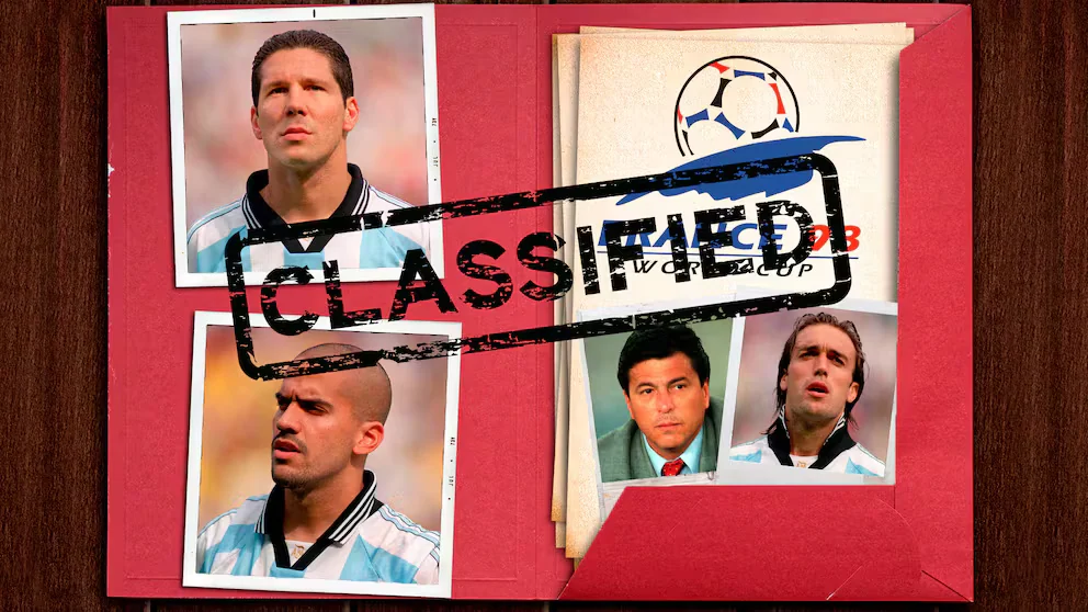 Los secretos de la clasificación de Argentina ante Inglaterra en el Mundial 98: el “infiltrado” en un gol clave y las pecheras fantasma