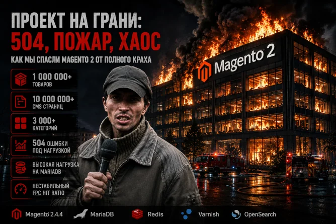 Как я спасал Magento 2 с 1 млн товаров и 10 млн CMS страниц от 504 ошибок
