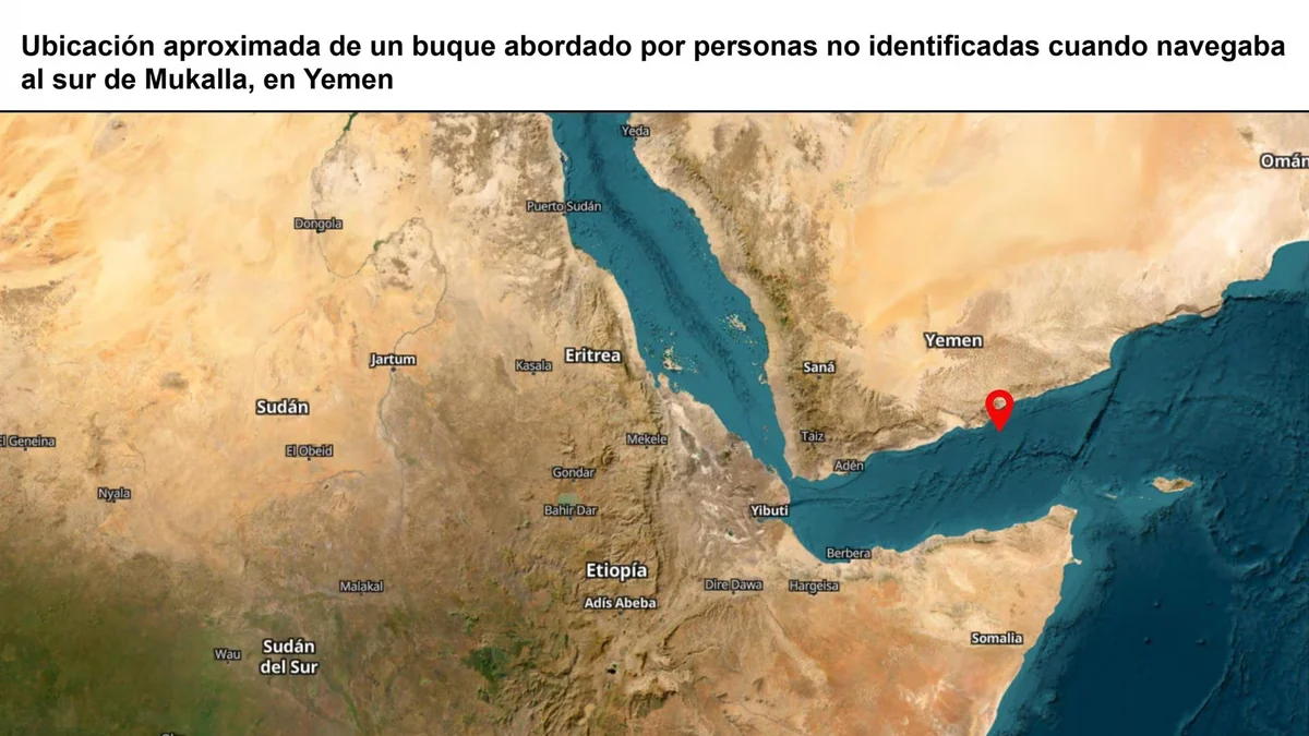 Abordado por personas no identificadas un buque frente a las costas de Yemen