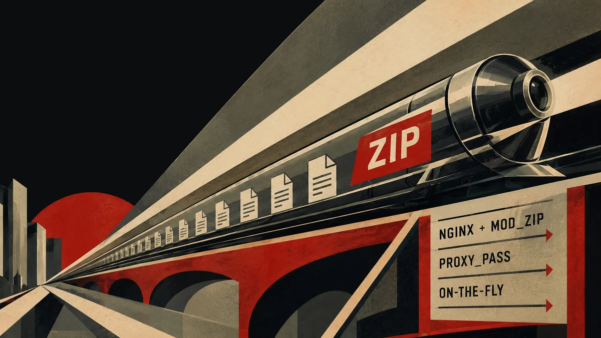Стриминг ZIP‑архивов на лету с nginx + mod_zip — просто, как 2 байта переслать