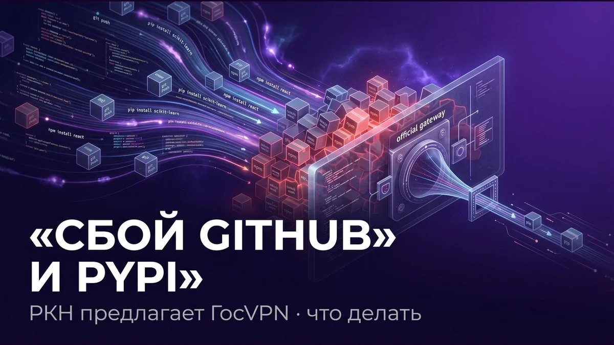 GitHub и PyPI сбоят в России: РКН предлагает ГосVPN — что это значит и что делать