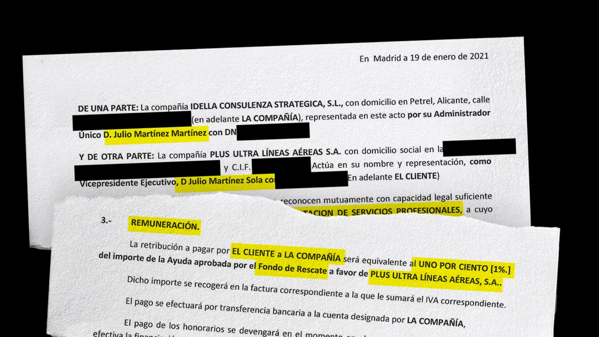 El contrato del 1% de comisión para el testaferro de Zapatero a cambio del rescate de Plus Ultra
