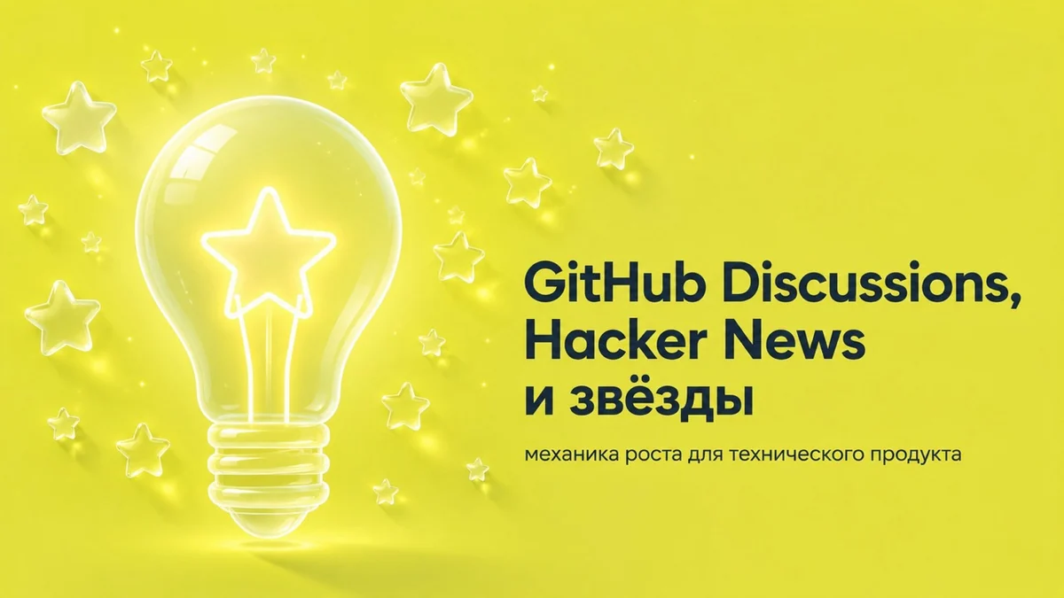 GitHub Discussions, Hacker News и звёзды: механика роста для технического продукта