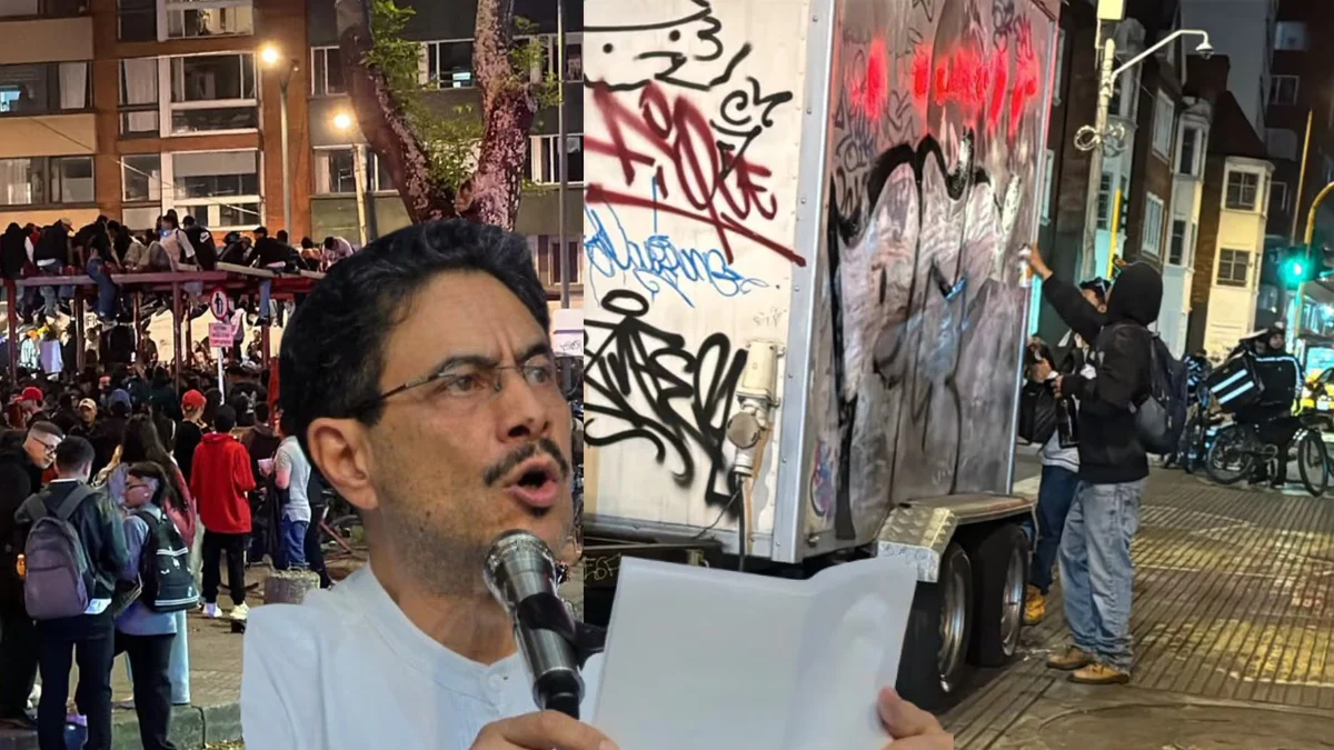 Acto de campaña de Iván Cepeda en el Parque de los Hippies de Bogotá terminó con disturbios y vandalismo