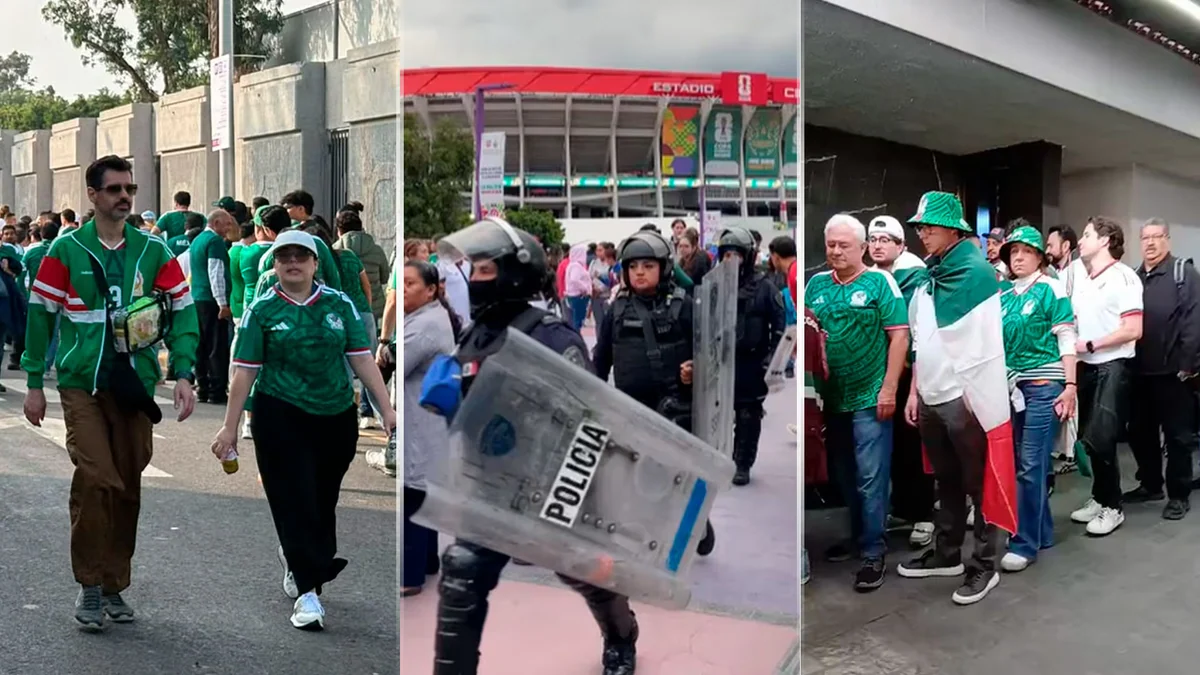 Fotos y video: Con fervor por el Mundial 2026, aficionados llegan al Estadio Ciudad de México pese a bloqueos y restricciones