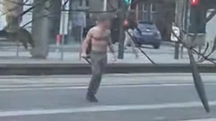 Four in hospital after bare-chested man with weapon roams around Edinburgh