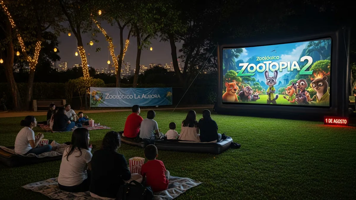 El Zoológico La Aurora realizará el 1 de agosto una Noche de película al aire libre en Ciudad de Guatemala con la proyección de Zootopia 2