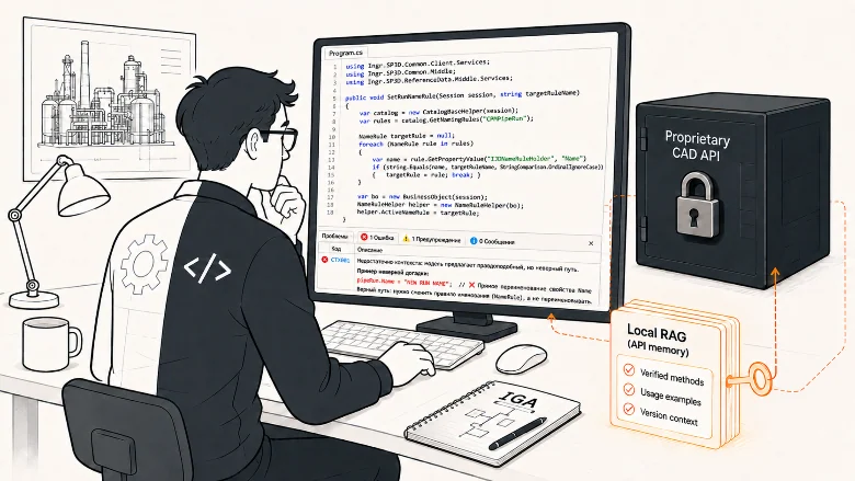 Метод, которого не существовало: как я собрал локальный RAG для CAD API