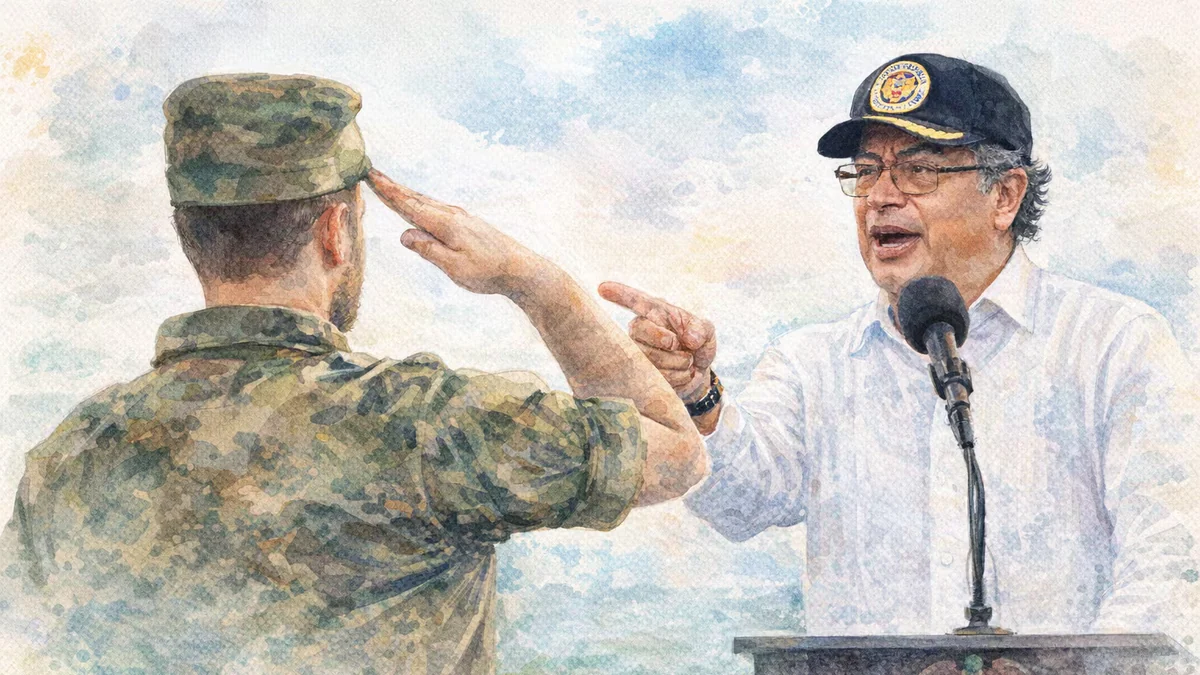 Gustavo Petro recordó que el presidente en ejercicio es el único comandante supremo de las Fuerzas Militares: “El saludo militar no es para civiles”