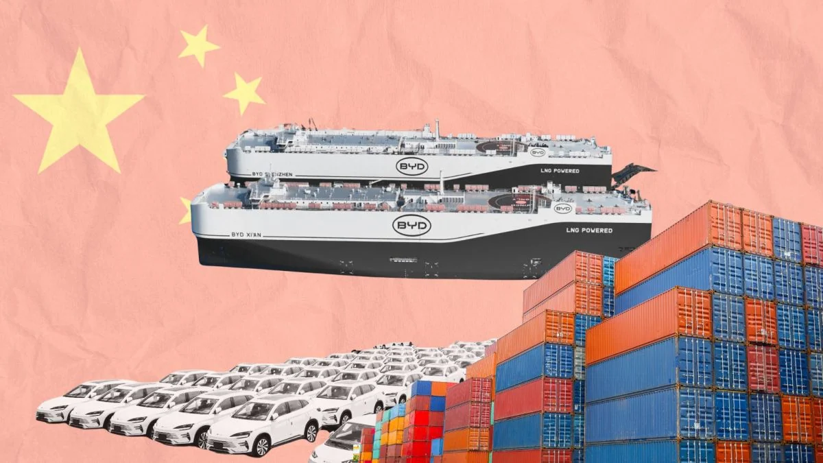 Pénurie de cargos, la Chine joue au Tetris pour exporter ses voitures électriques