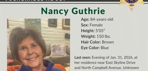 USA: Nancy Guthrie - Schreiben deutet offenbar auf Tod der Vermissten hin