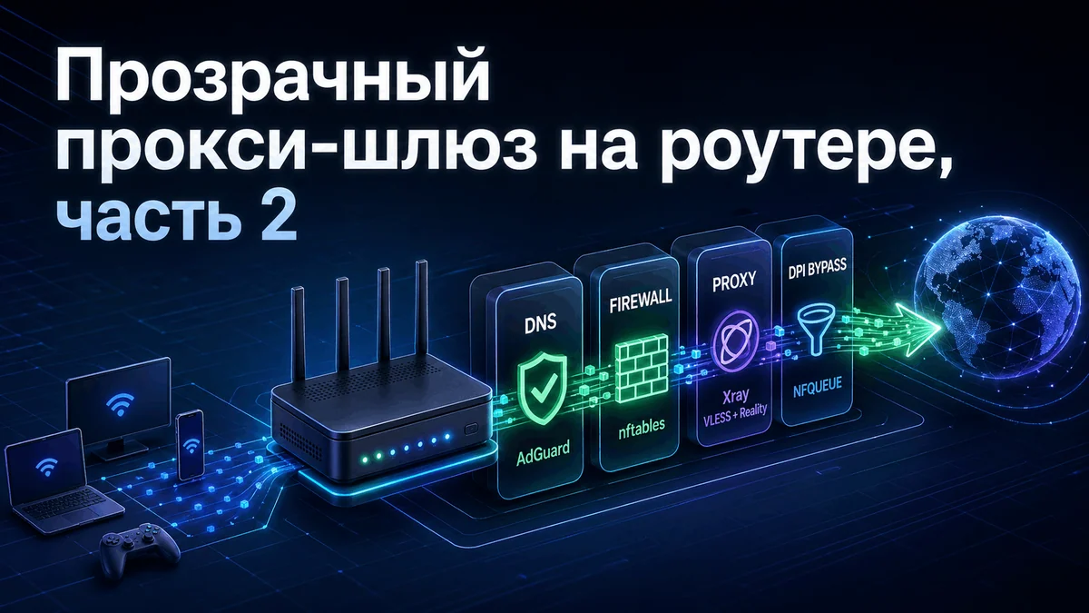Прозрачный прокси-шлюз на роутере, часть 2: шаблонный конфиг, LuCI-страница и обход DPI для UDP-голоса