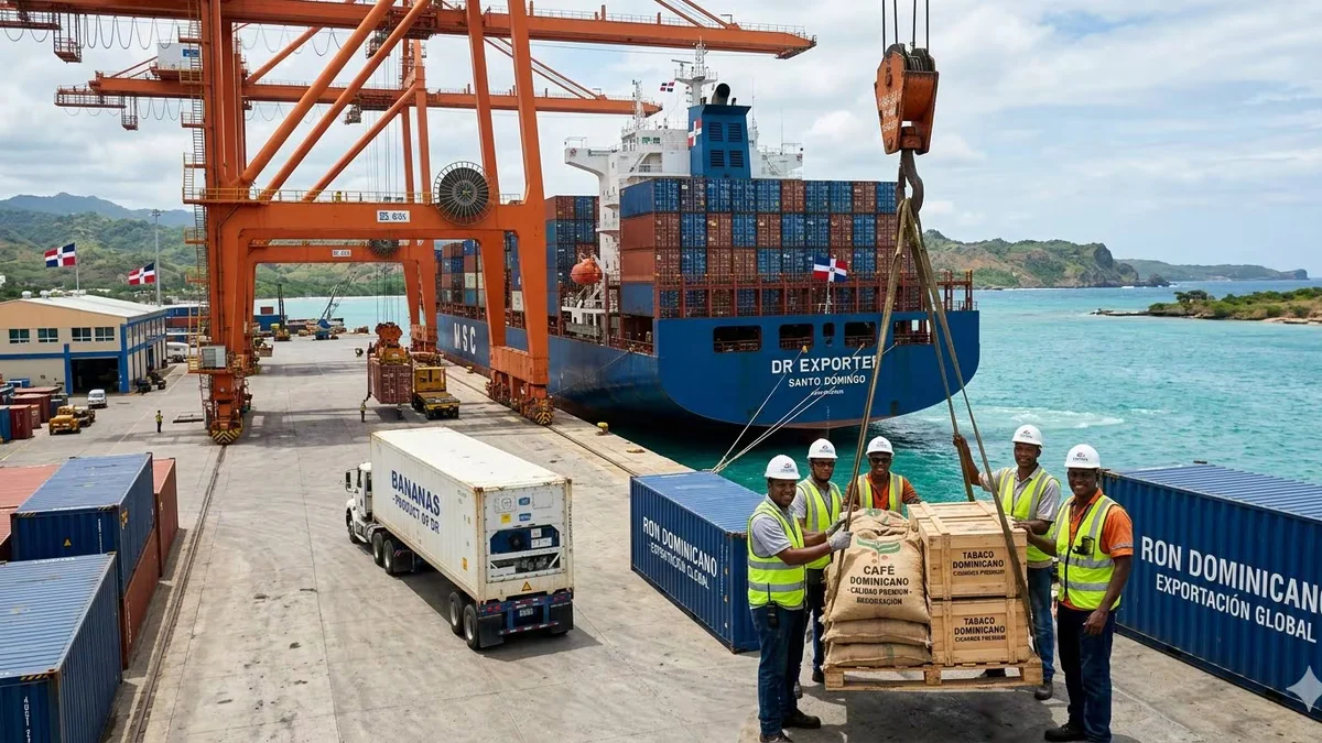 Las exportaciones de República Dominicana subieron un 48 % en el primer cuatrimestre de 2026