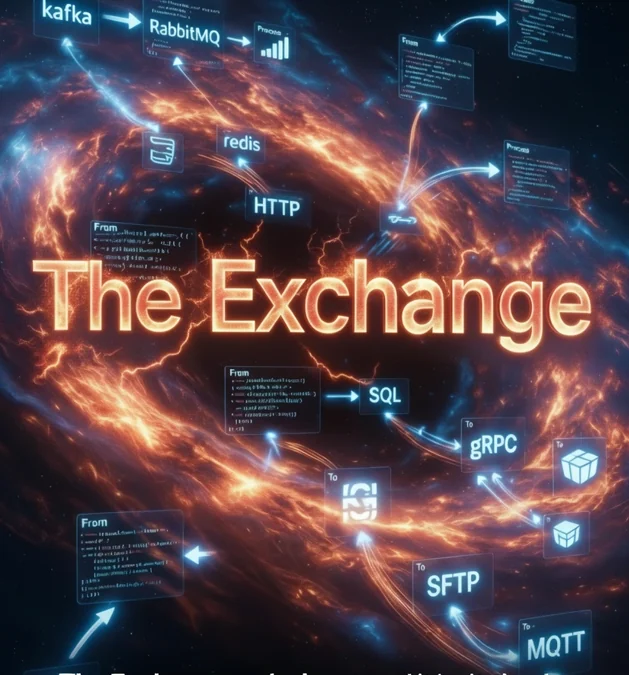 redb.Route изнутри: четыре in-memory канала и Exchange, который их связывает