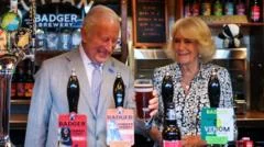 'Good day to drown a few sorrows', says King as he pours pint