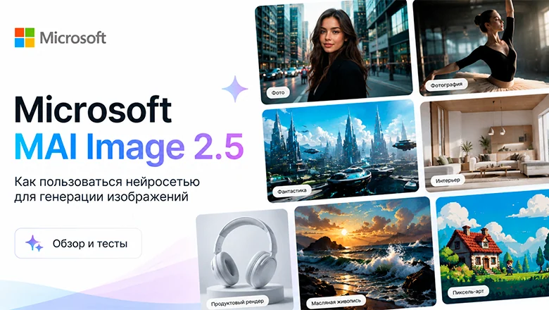 Microsoft MAI Image 2.5: Как пользоваться нейросетью для генерации изображений. Обзор и тесты