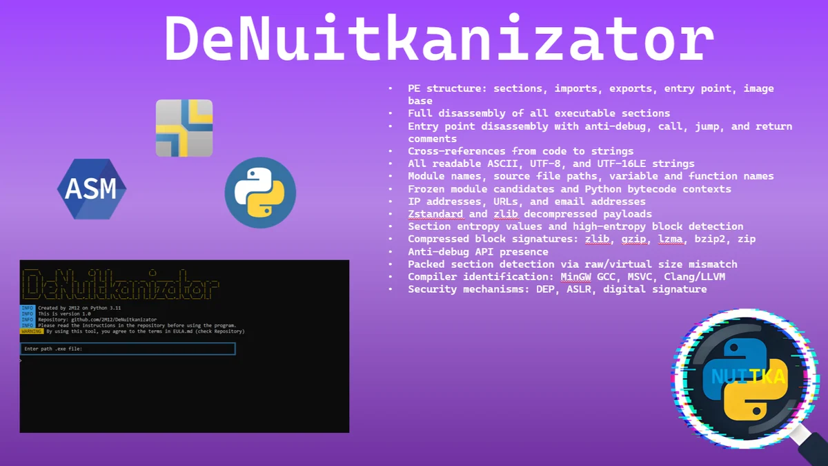 Как заглянуть внутрь.exe, собранного через Nuitka? Новый инструмент с открытым кодом