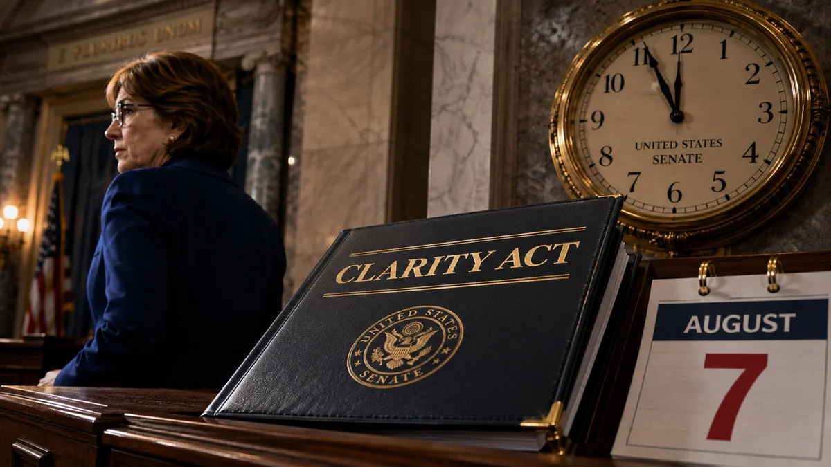 CLARITY Act misses July target making August 7 a critical date for the bill