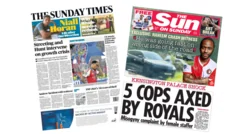 The Papers: 'Agony for Arsenal' and '5 cops axed' at Kensington Palace