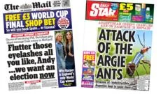 The Papers: 'Messiah without a mandate' and 'attack of the Argie ants'