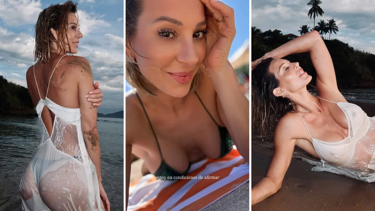 Las vacaciones de Noelia Marzol en Brasil: amigas, vestido transparente y un pícaro ida y vuelta con su marido