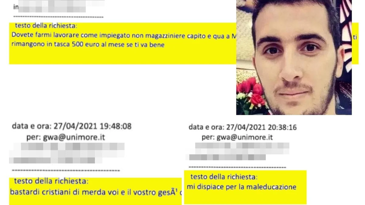 Modena, le email di El Koudri: “Bastardi cristiani”. Salvini: “E' italiano? Peggio mi sento”