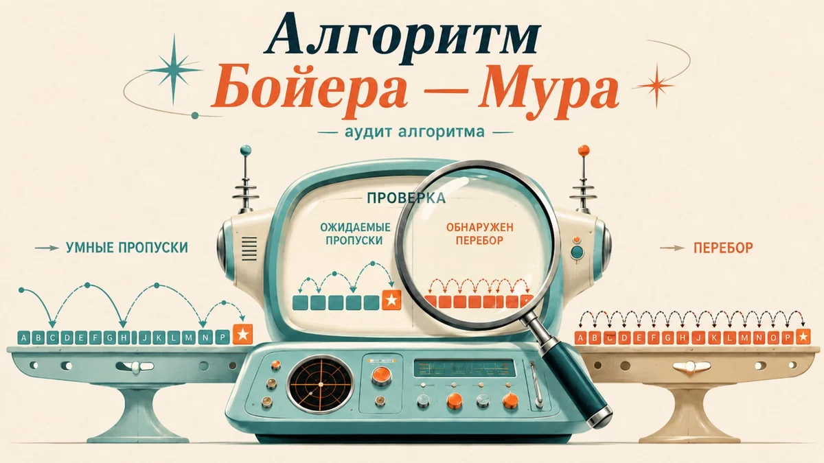 Аудит алгоритмов: как реализация Boyer-Moore с 190K звёзд на GitHub оказалась brute-force