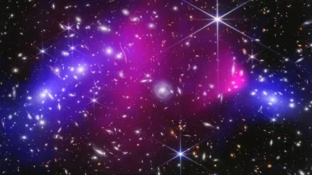 Astronomie: Galaxien im Bullet-Cluster doch kein Beweis für Dunkle Materie?