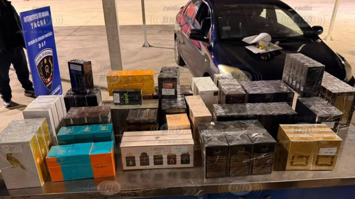 Ciudadano chileno es intervenido en Tacna con perfumes valorizados en S/ 500 mil escondidos en compartimentos de un vehículo pesado