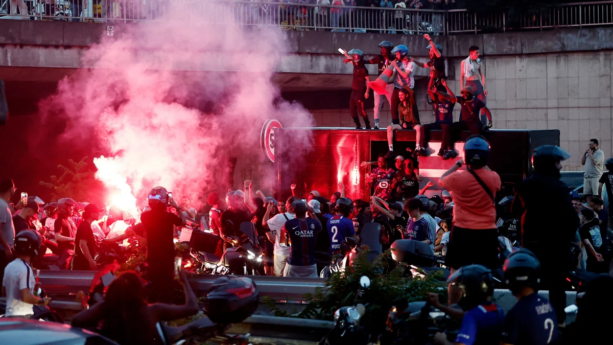 780 detenidos y más de 200 heridos durante las celebraciones de la victoria del PSG en la Champions