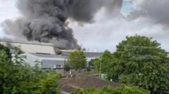 Recycling centre fire causes rail disruption