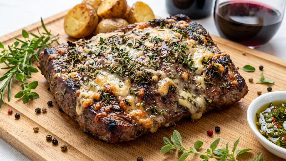 Receta de tapa de asado con hierbas y parmesano, rápida y fácil