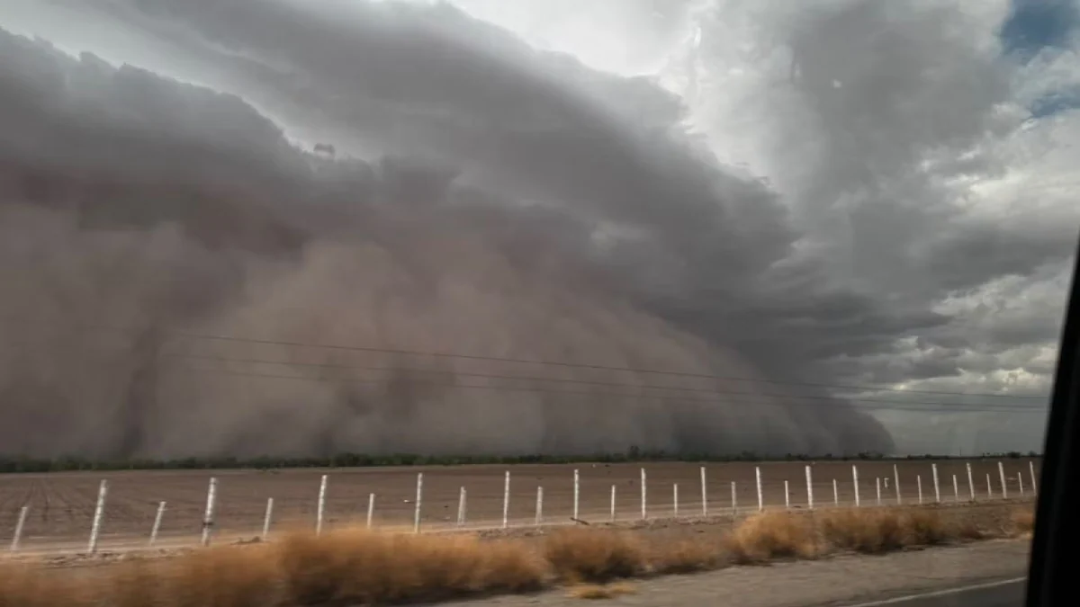 Fuerte tormenta de arena sorprende a los habitantes de Hermosillo, Sonora