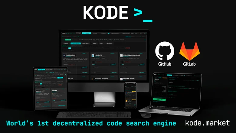 KODE.market: Как я написал первый в мире поисковик по GitHub и GitLab + P2P-раздатчик open-source кода