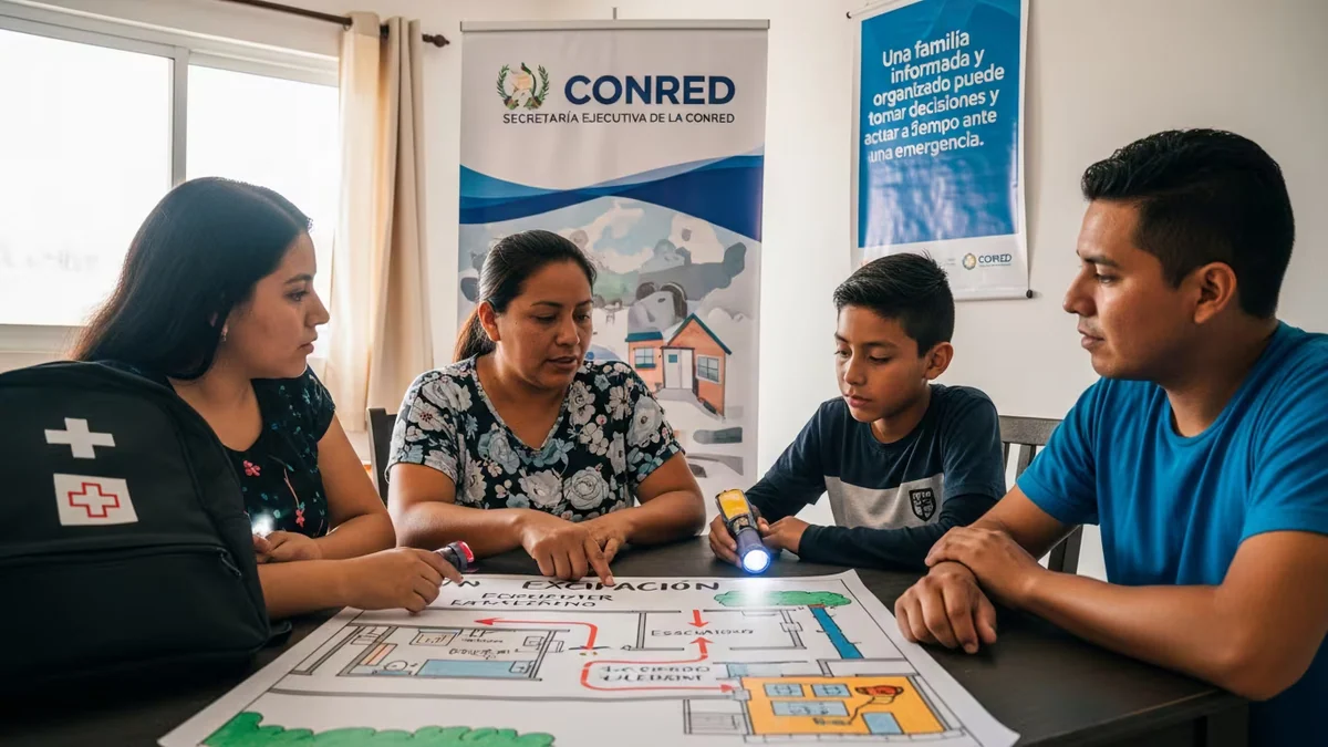 La SE-CONRED promueve el plan familiar de respuesta ante emergencias en Guatemala