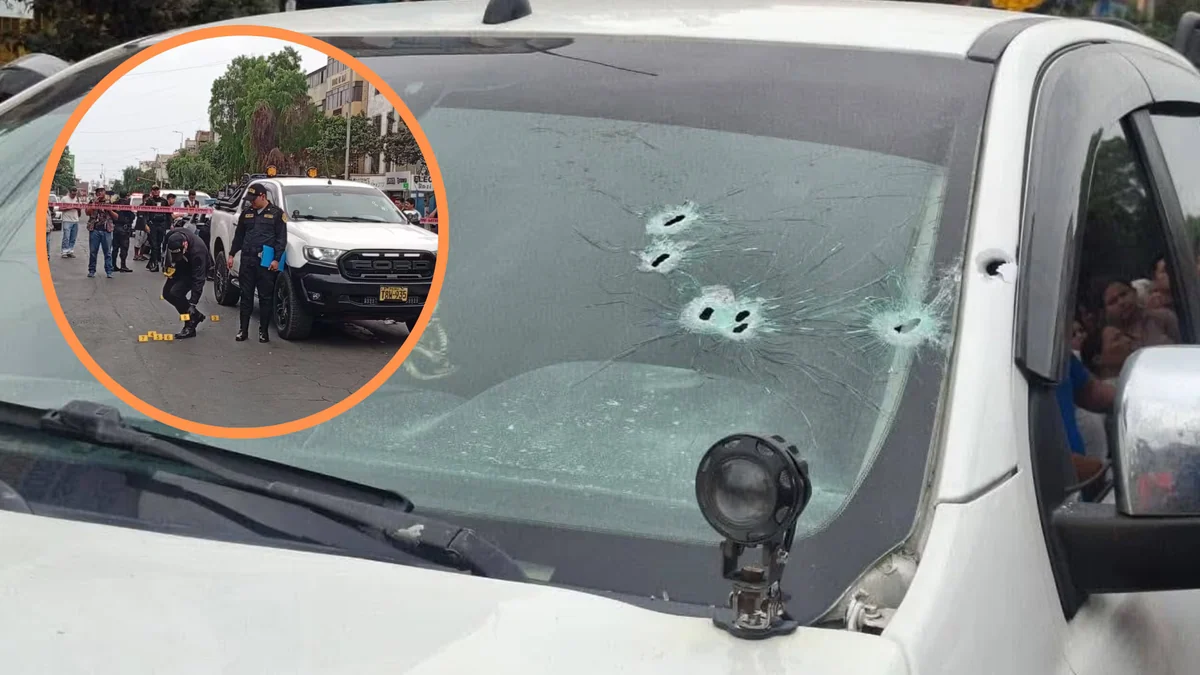 Balacera en el centro de Trujillo: sujetos armados disparan más de 20 veces contra camioneta y dejan tres heridos