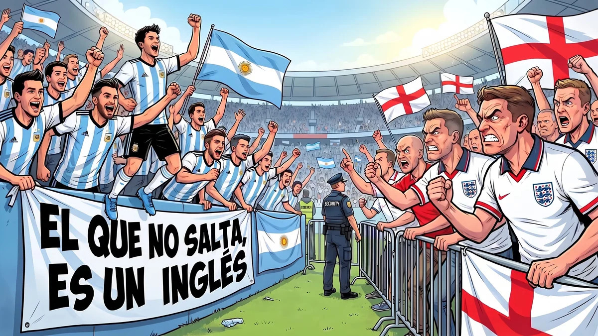 “Igual que Maradona, bastardo”: la reacción de los hinchas ingleses al escuchar un popular cántico dedicado a ellos