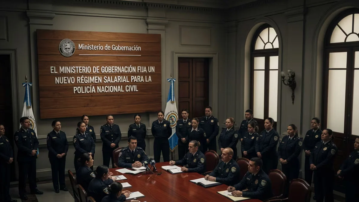 El Ministerio de Gobernación fija un nuevo régimen salarial para la Policía Nacional Civil de Guatemala